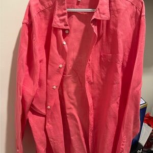 Hartford Coral Button-Up Shirt